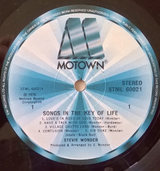Cover zu Stevie Wonder - Songs In The Key Of Life | 1976 | Vinyl | Funk / Soul, Pop | UK