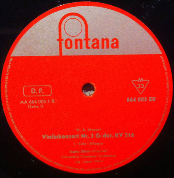 Cover zu Wolfgang Amadeus Mozart / Columbia Chamber Orchestra, Isaac Stern - Violinkonzert G-Dur KV 216 | Vinyl | Classical | Germany