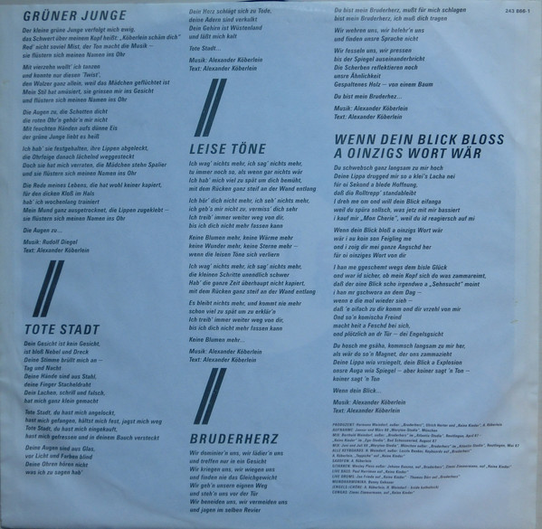 Cover zu Alex Köberlein - Alexander Köberlein | 1988 | Vinyl | Pop | Germany