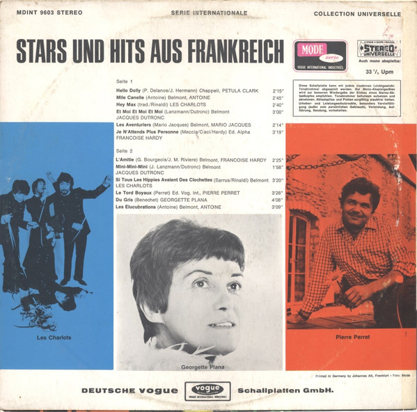 Cover zu Various - Stars Und Hits Aus Frankreich | Vinyl | Rock, Pop | Germany Schallplatten Ankauf