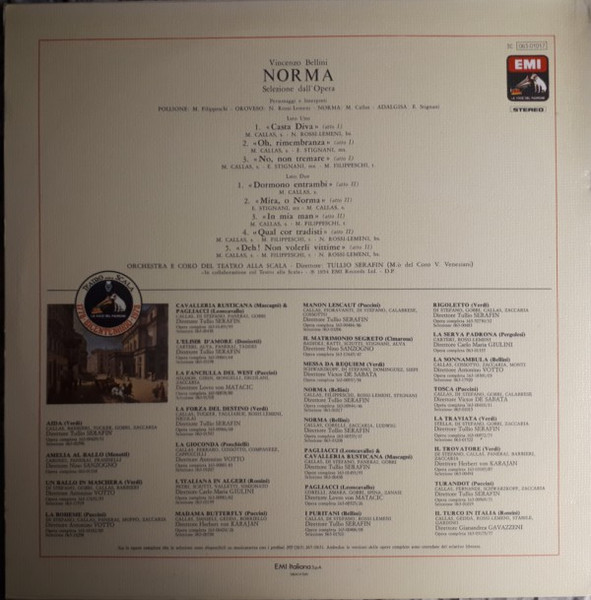 Cover zu Vincenzo Bellini, Maria Callas, Mario Filippeschi, Ebe Stignani, Nicola Rossi-Lemeni, Orchestra Del Teatro Alla Scala E Coro Del Teatro Alla Scala, Tullio Serafin - Norma: Selezione Dall'ope Schallplatten Ankauf