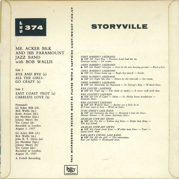 Cover zu Acker Bilk And His Paramount Jazz Band With Bob Wallis - Acker Bilk And His Paramount Jazz Band With Bob Wallis | Vinyl | Jazz | Denmark Schallplatten Ankauf