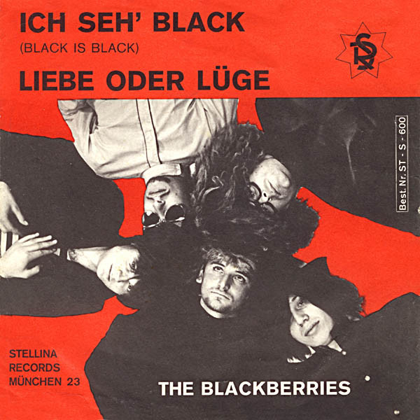 Cover zu The Blackberries (2) - Ich Seh' Black (Black Is Black) / Liebe Oder Lüge | 1966 | Vinyl | Rock, Pop | Germany