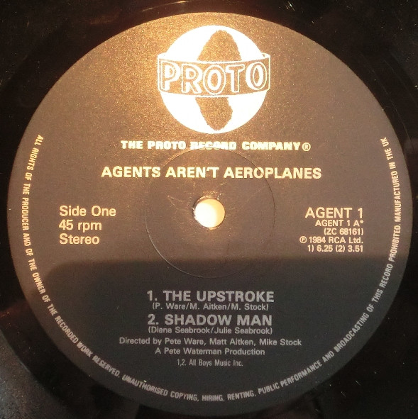 Cover zu Agents Aren't Aeroplanes - The Upstroke | 1984 | Vinyl | Electronic | UK Schallplatten Ankauf