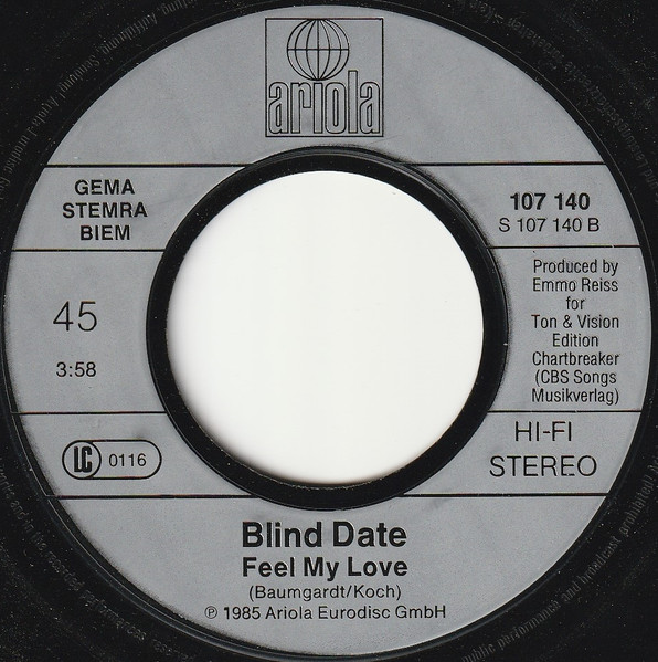 Cover zu Blind Date - Your Heart Keeps Burning | 1985 | Vinyl | Electronic | Europe Schallplatten Ankauf