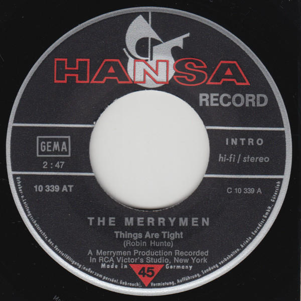Cover zu The Merrymen - Things Are Tight / My Love For You | 1971 | Vinyl | Rock, Pop | Germany Schallplatten Ankauf