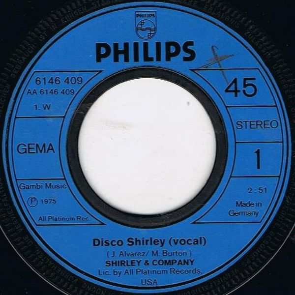 Cover zu Shirley & Company - Disco Shirley | 1975 | Vinyl, 7
