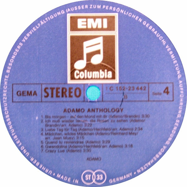 Cover zu Adamo - Anthology | Vinyl | Pop | Germany