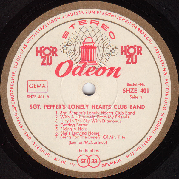 Cover zu The Beatles - Sgt. Pepper's Lonely Hearts Club Band | 1967 | Vinyl, LP, Album | Rock | Germany