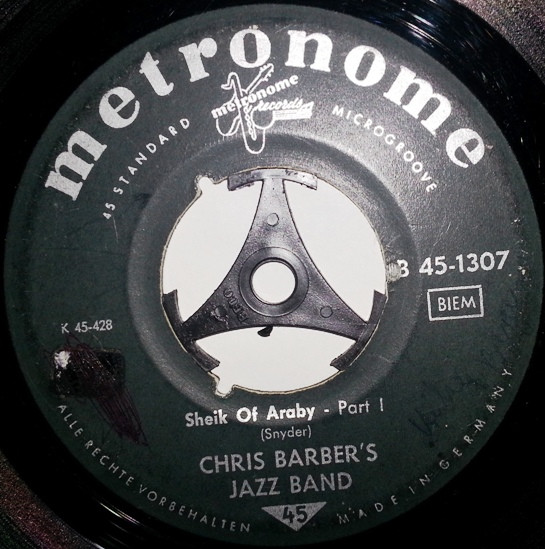Cover zu Chris Barber's Jazz Band - Sheik Of Araby | 1958 | Vinyl | Jazz | Germany Schallplatten Ankauf