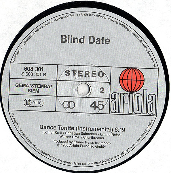 Cover zu Blind Date - Hit The Road Jack (Extended Version) | 1986 | Vinyl | Electronic | Europe