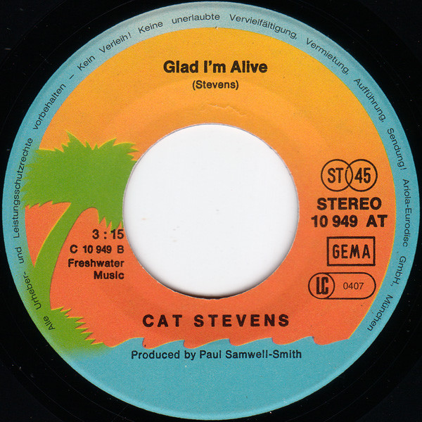 Cover zu Cat Stevens - Morning Has Broken / Glad I'm Alive | 1976 | Vinyl | Rock | Germany