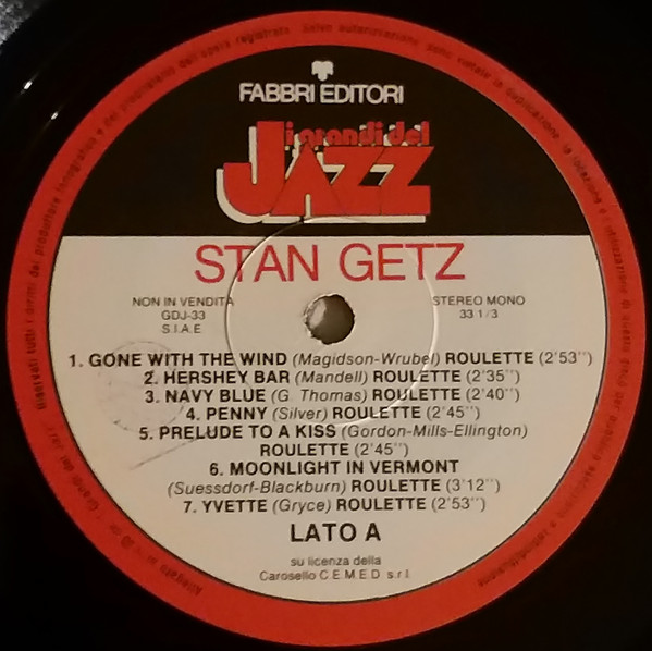 Cover zu Stan Getz - Stan Getz | 1981 | Vinyl | Jazz | Italy