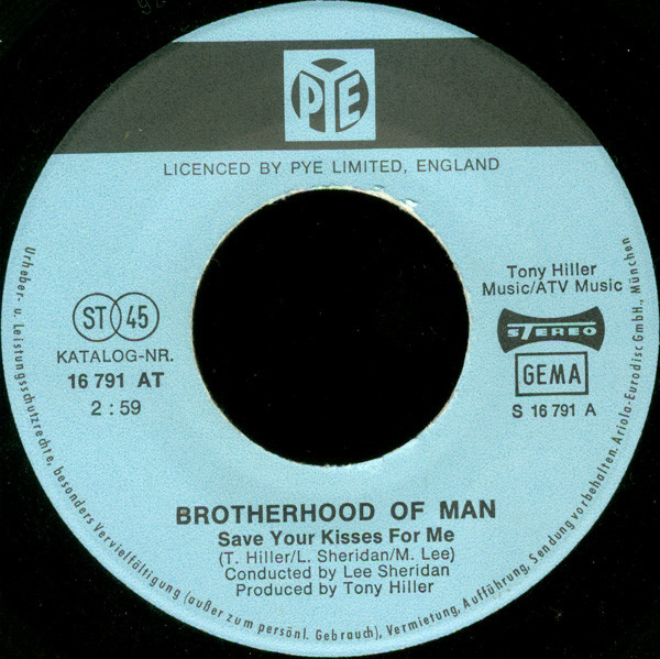 Cover zu Brotherhood Of Man - Save Your Kisses For Me | 1976 | Vinyl | Funk / Soul, Pop | Germany