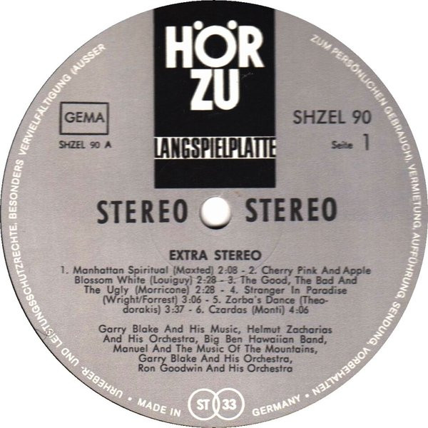Cover zu Various - Extra Stereo | Vinyl | Jazz | Germany