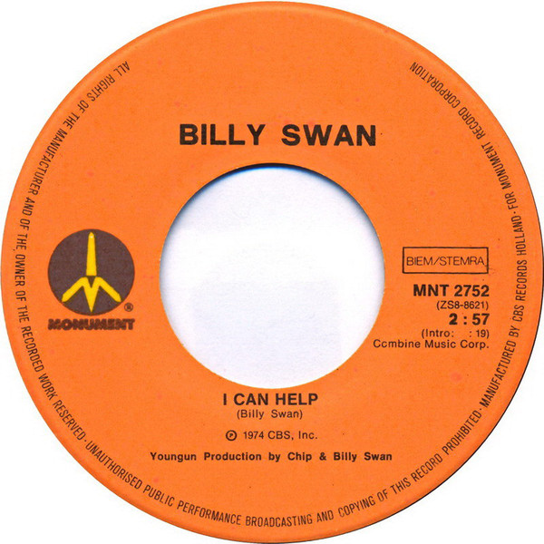 Cover zu Billy Swan - I Can Help | 1974 | Vinyl | Rock | Netherlands