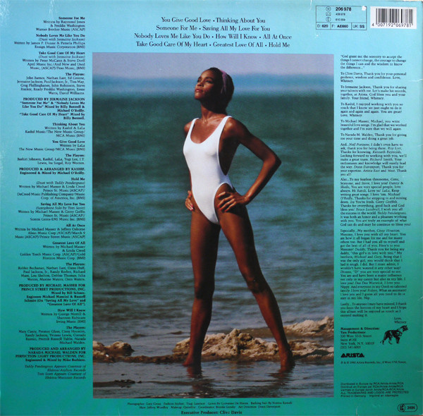 Cover zu Whitney Houston - Whitney Houston | 1985 | Vinyl, LP, Album, Stereo | Funk / Soul, Pop | Europe Schallplatten Ankauf
