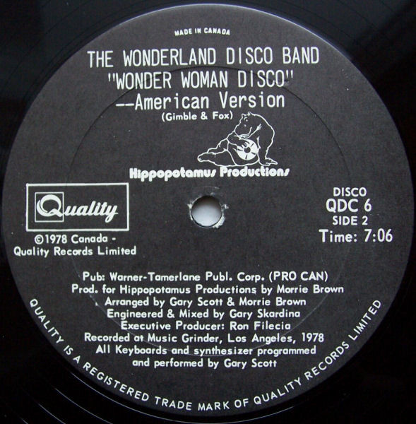 Cover zu The Wonderland Band - Wonder Woman Disco | 1978 | Vinyl | Electronic | Canada Schallplatten Ankauf