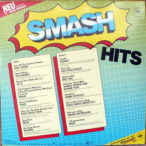 Cover zu Various - Smash Hits | 1984 | Vinyl | Electronic, Rock | Germany Schallplatten Ankauf