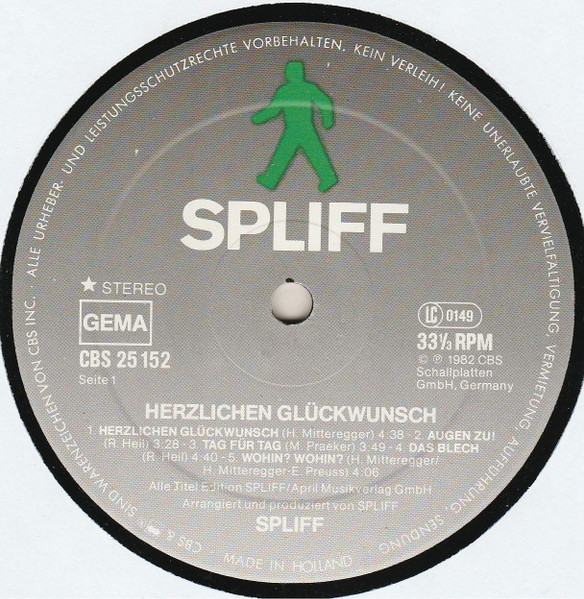Cover zu Spliff - Herzlichen Glückwunsch! | 1982 | Vinyl | Electronic, Rock, Funk / Soul | Europe