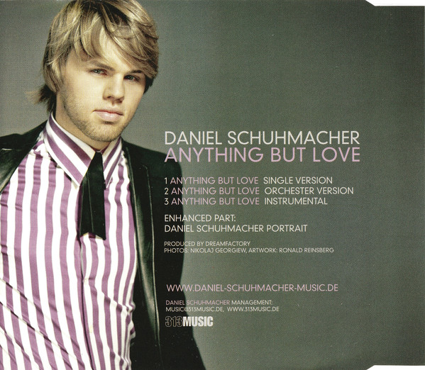 Cover zu Daniel Schuhmacher - Anything But Love | 2009 | Vinyl | Pop | Germany Schallplatten Ankauf