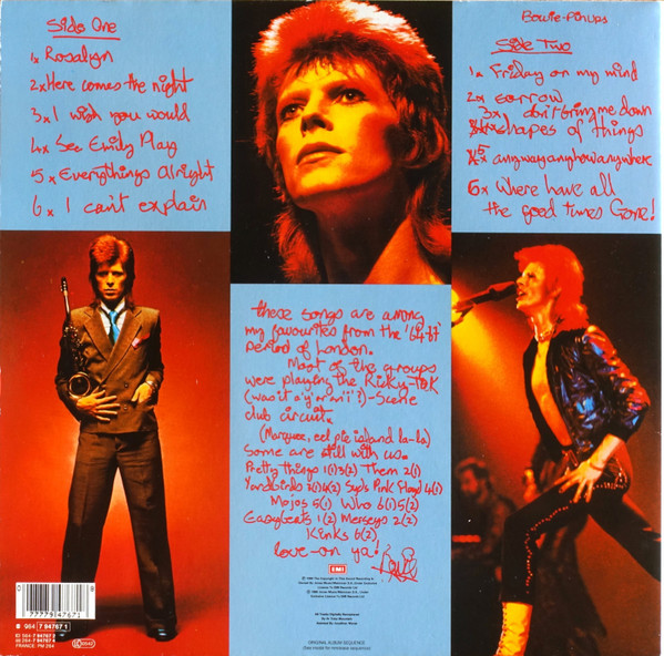 Cover zu David Bowie - Pinups | 1990 | Vinyl | Rock | Europe