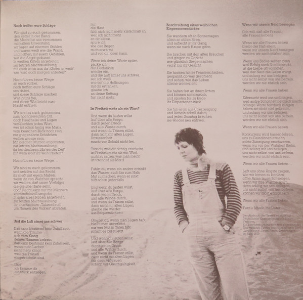 Cover zu Ina Deter - Wenn Wir Unsern Neid Besiegen... | 1979 | Vinyl, LP, Album, Stereo | Rock, Pop | Germany