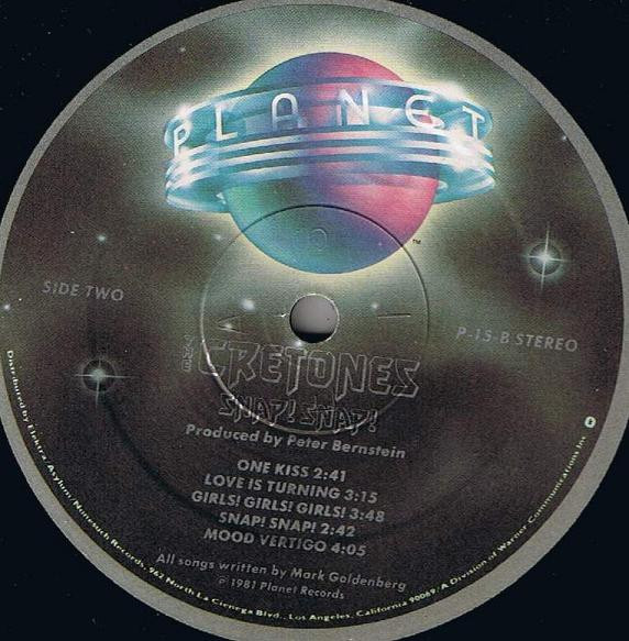 Cover zu The Cretones - Snap! Snap! | 1981 | Vinyl | Rock | US Schallplatten Ankauf