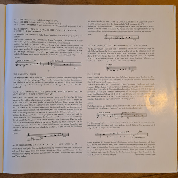 Cover zu The Nyingmapa Sect / The Kagyupa Sect - Tibet I (The Music Of Tibetan Buddhism) | Vinyl | Non-Music, Folk, World, & Country | Germany