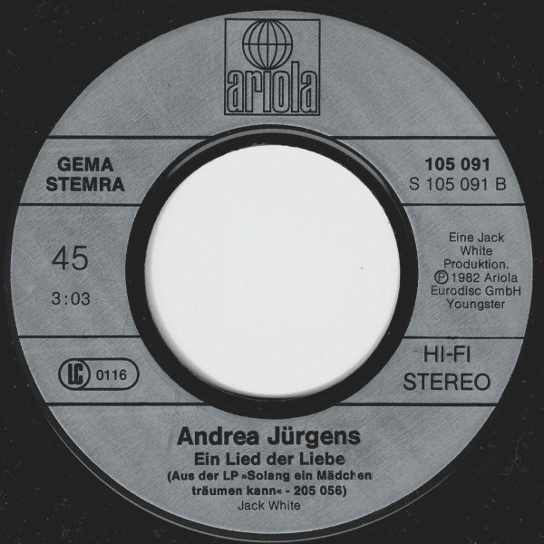 Cover zu Andrea Jürgens - Manuel Goodbye | 1983 | Vinyl | Pop | Europe