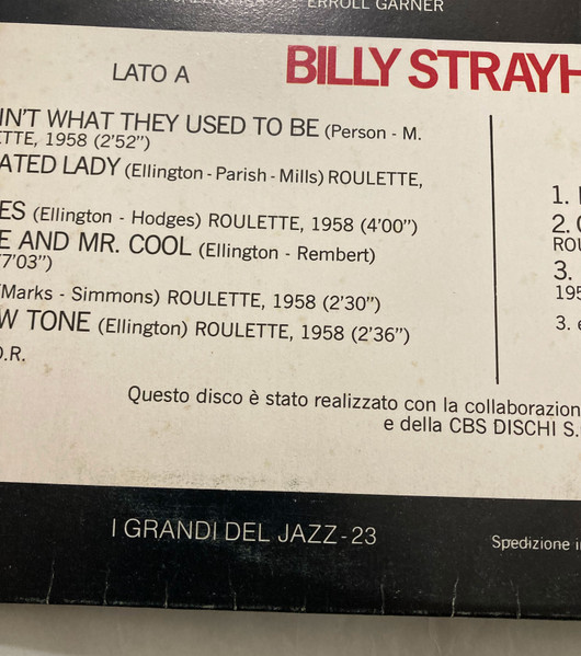 Cover zu Billy Strayhorn - Billy Strayhorn | 1981 | Vinyl | Jazz | Italy