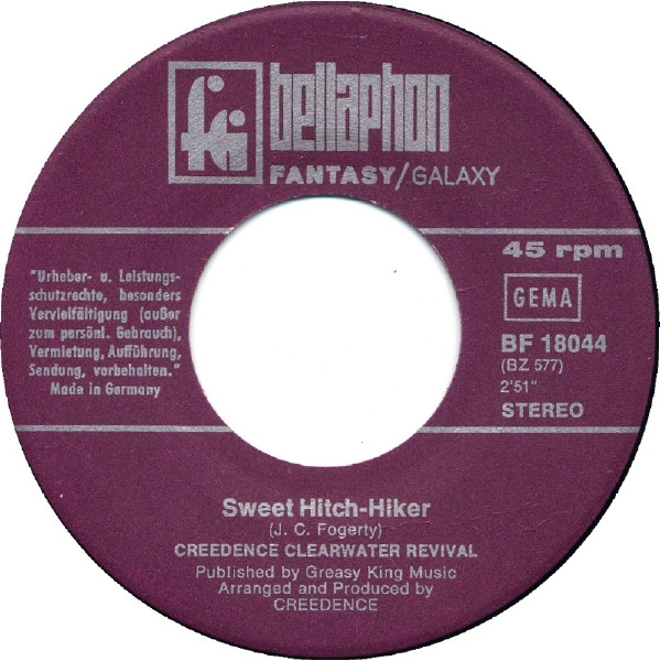 Cover zu Creedence Clearwater Revival - Sweet Hitch-Hiker / Door To Door | 1971 | 7