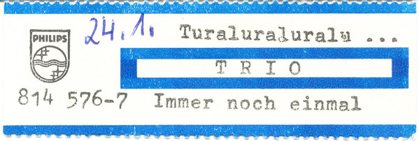 Cover zu Trio - Turaluraluralu - Ich Mach BuBu Was Machst Du | 1983 | Vinyl, 7