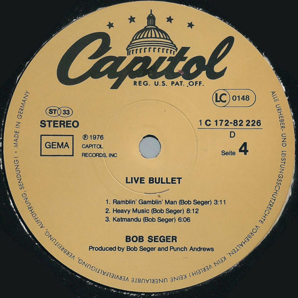 Cover zu Bob Seger And The Silver Bullet Band - 'Live' Bullet | Vinyl | Rock, Folk, World, & Country | Germany