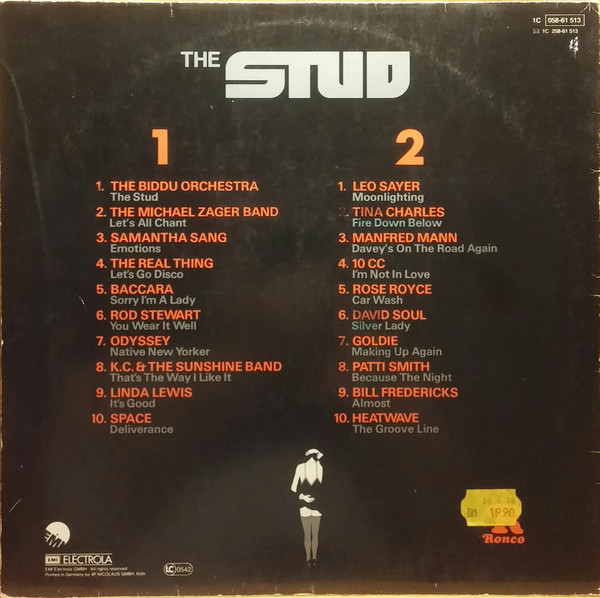 Cover zu Various - The Stud | 1978 | Vinyl | Rock, Funk / Soul, Pop, Stage & Screen | Germany Schallplatten Ankauf