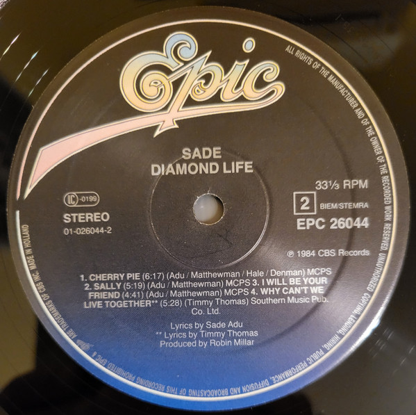 Cover zu Sade - Diamond Life | 1984 | Vinyl, LP, Album, Stereo | Jazz, Funk / Soul | Europe