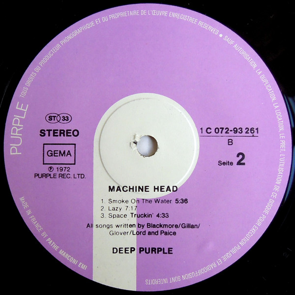 Cover zu Deep Purple - Machine Head | 1972 | Vinyl | Rock | France