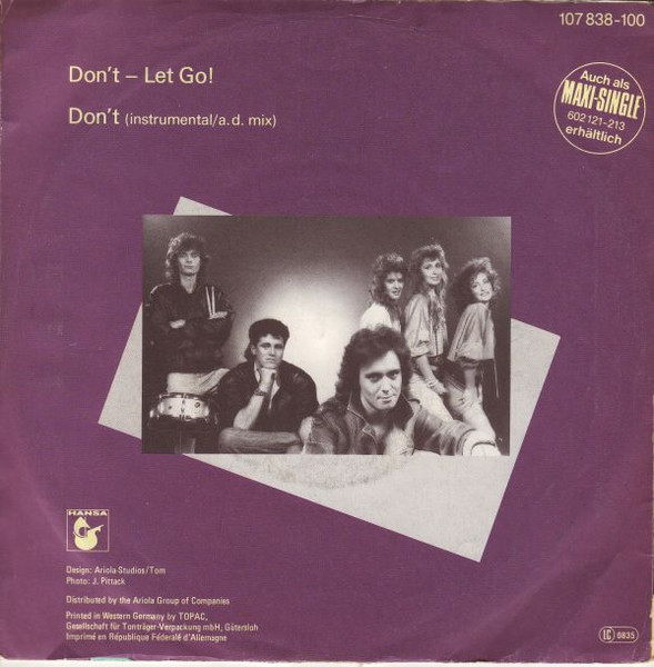 Cover zu The Koola News - Don't...... Let Go! | 1986 | Vinyl | Electronic, Pop | Europe Schallplatten Ankauf