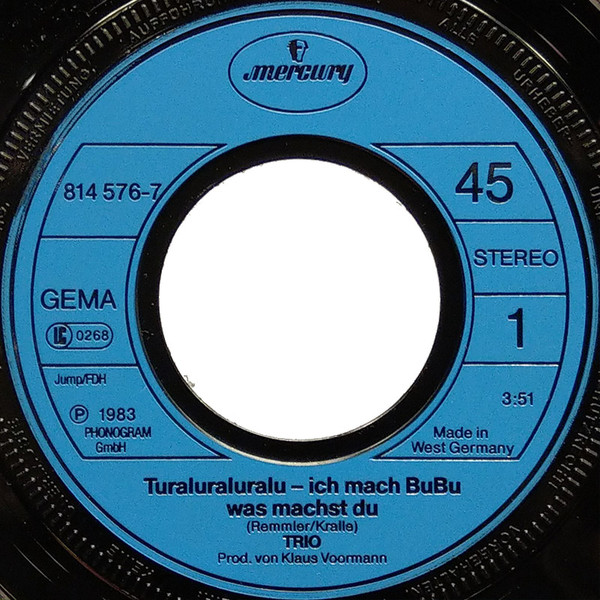 Cover zu Trio - Turaluraluralu - Ich Mach BuBu Was Machst Du | 1983 | Vinyl, 7
