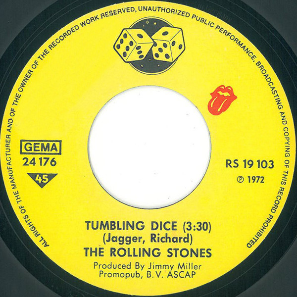 Cover zu The Rolling Stones - Tumbling Dice / Sweet Black Angel | 1972 | Vinyl, 7