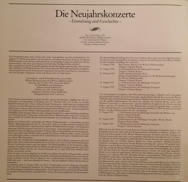 Cover zu Wiener Philharmoniker / Willi Boskovsky - Das Schönste Aus Den Neujahrskonzerten | 1977 | Vinyl | Classical | Germany