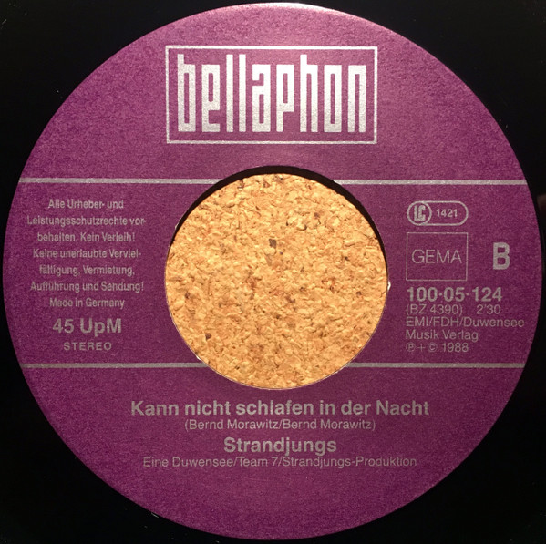 Cover zu Strandjungs - Heut' Nacht | 1988 | Vinyl | Pop | Germany