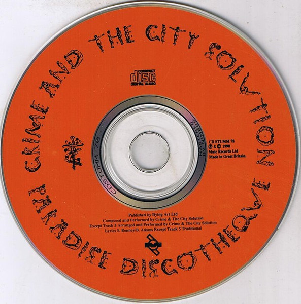 Cover zu Crime & The City Solution - Paradise Discotheque | 1990 | Vinyl | Rock | UK