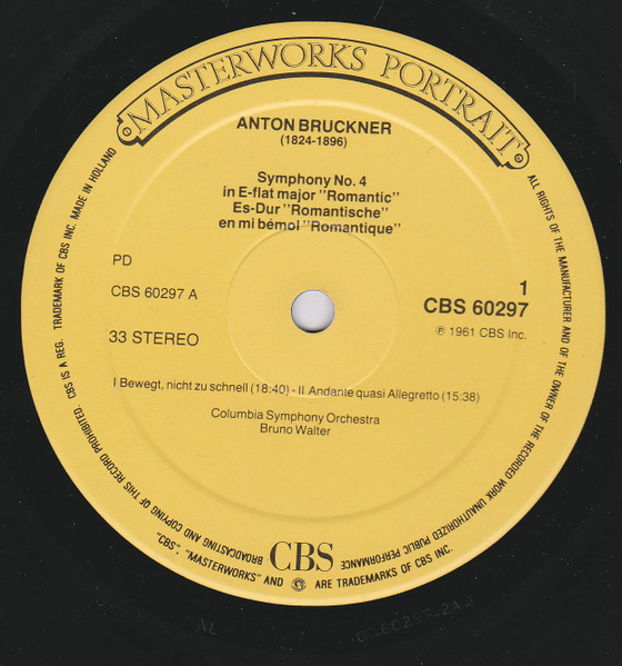 Cover zu Anton Bruckner, Columbia Symphony Orchestra, Bruno Walter - Symphony N° 4
