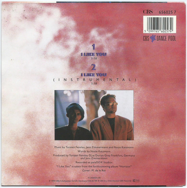 Cover zu Culture Beat Featuring Lana E. And Jay Supreme - I Like You | 1990 | Vinyl | Electronic | Europe Schallplatten Ankauf