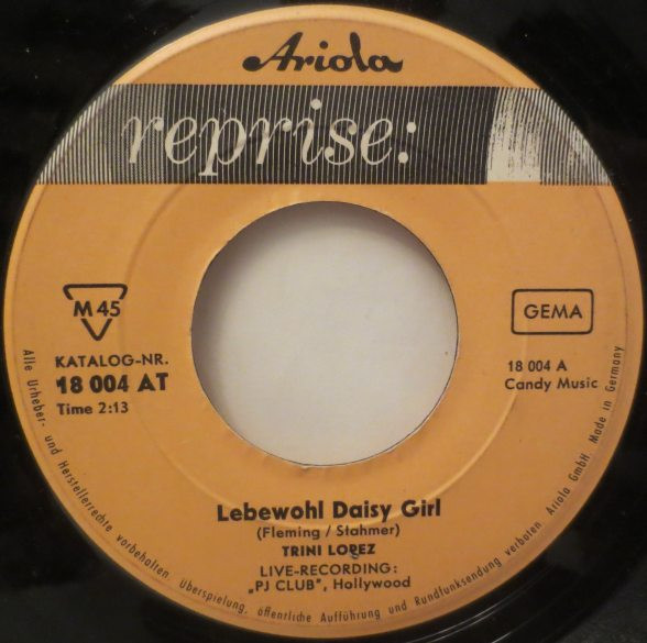 Cover zu Trini Lopez - Lebewohl Daisy Girl / Long Ago | 1965 | Vinyl | Pop | Germany Schallplatten Ankauf