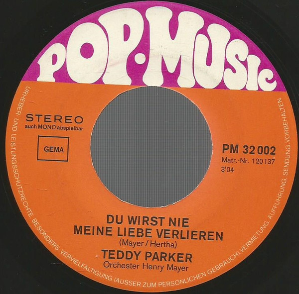 Cover zu Teddy Parker - Du, Ich Hab Mein Herz Verloren | 1971 | Vinyl | Pop | Germany Schallplatten Ankauf