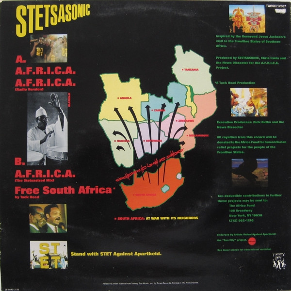 Cover zu Stetsasonic Featuring Rev. Jesse Jackson With Babatunde Olatunji And Drums Of Passion - A.F.R.I.C.A. | 1988 | Vinyl | Hip Hop | Netherlands