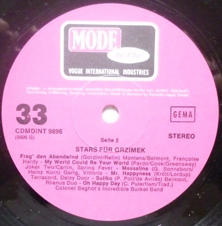 Cover zu Various - Stars Für Grzimek | 1970 | Vinyl | Pop | Germany