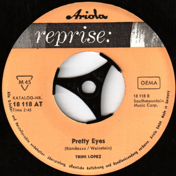 Cover zu Trini Lopez - Lemon Tree / Pretty Eyes | 1965 | Vinyl | Pop | Germany Schallplatten Ankauf